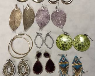 Leaf Earrings and Beaded
