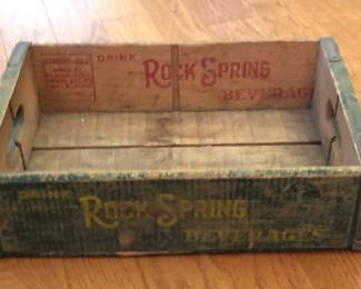 Vintage Rock Spring Wood Crate
