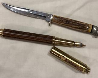 Case Knife and Webson Gill Ink Pen