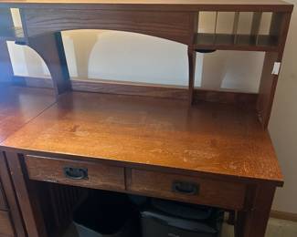 Mission style desk