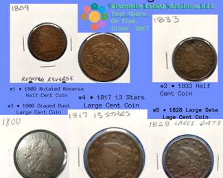 half cents large cents