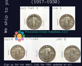 Standing Liberty Quarters