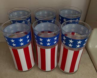 Vintage Libby Stars and Stripes Glasses