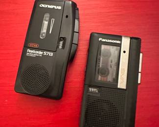 Vintage hand held voice recorders