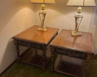 Two MCM Lane End Tables, and Lamps