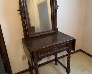 Antique drop leaf vanity
