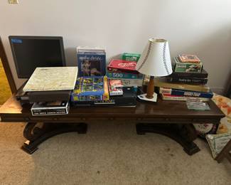 Coffee table, TV, board games