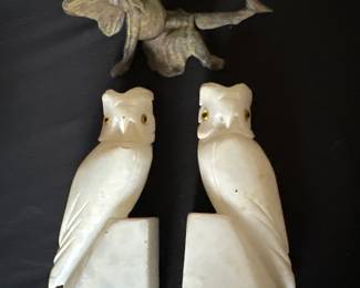 Cast Iron Fairy, Alabaster Owls