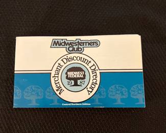1987 Midwest Federal Midwesterners Club Discount Directory 