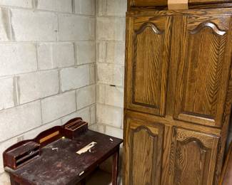 Children’s Writing Desk and Kitchen Cabinets 