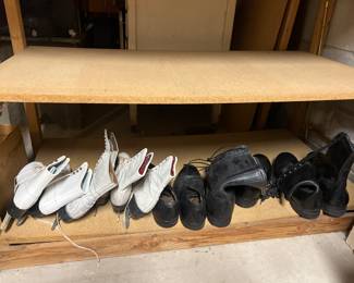 Ice Skates and Vietnam War Era Combat Boots 