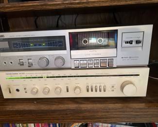 Vintage Audio Components: Harmon Kardon Receiver, and JVC Tape Deck