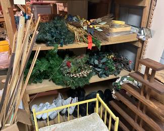 Holiday decor, doll crib