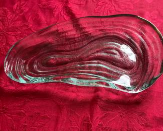 Green Glass Candy Tray