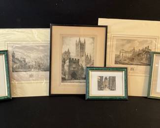Vintage Lithographs And Paintings