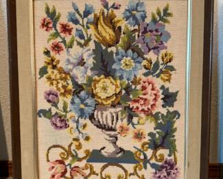 31 HandcraftedVintageFramedNeedlepoint