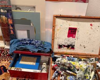 148 OilPaintingSuppliesCanvasBrushSetsArtBoxPaper