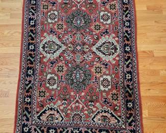 9 HerizStyleRedGeometricDesignRug