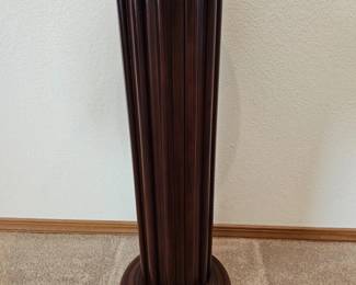 63 FlutedMahoganyWoodColumnArtPedestalPlantStand