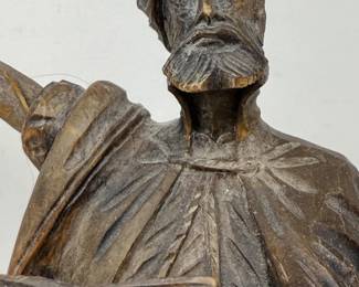 25 VintageCarvedWoodenStatueOfDonQuixoteByOuroArtesania