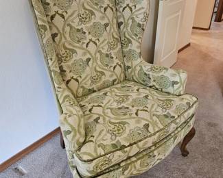 95 1977DrexelHeritageQueenAnneStyleWingbackChair