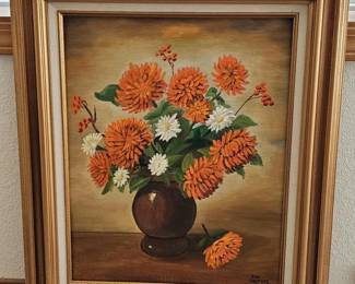 119 OriginalOilPaintingGardenFlowersByJeanGartner