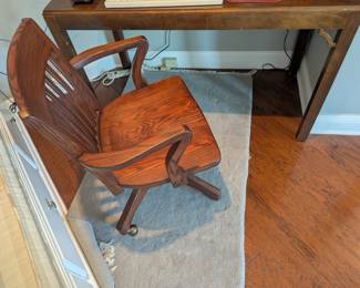 oak swivel office chair
