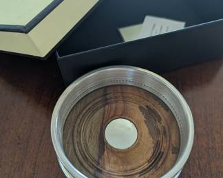 English Pewter Co. bottle coaster with box
