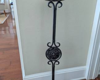 Tall wrought iron pillar candle holder