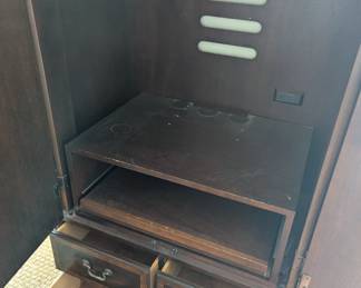 interior of Armoire Entertainment Center