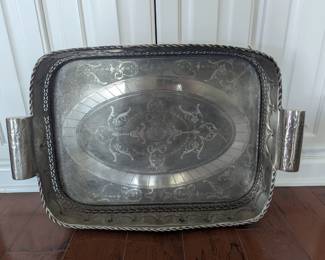 Large serving tray, needs 1 small repair on trim