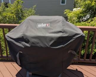 Weber Spirit grill with cover