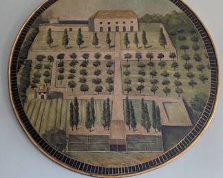 LARGE Italian painted disk