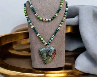Large Dragon Blood Heart Necklace Tested