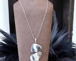 Rough Zebra Calcite Necklace Tested
