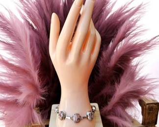 Copper Rhodochrosite Toggle Bracelet Tested