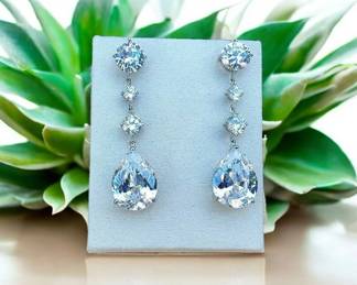 Drop Dangle Wedding Earrings They Are Heavy. They Are Not Plastic