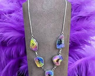 Rainbow Solar Quartz Necklace Tested