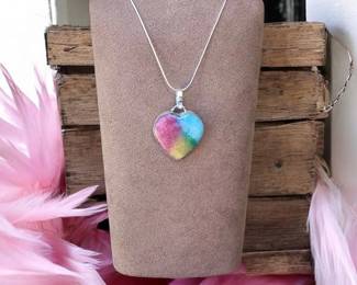 Heart Rainbow Quartz Necklace Tested