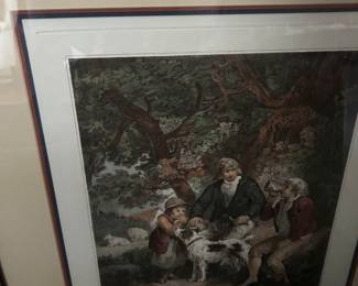 Vintage matted print