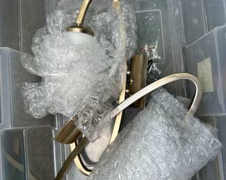 New sconces with frosted elongated globe- pair