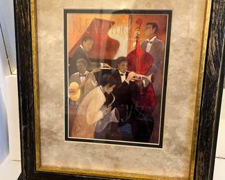 Framed vintage jazz print