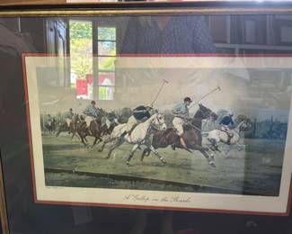 Vintage framed polo large print