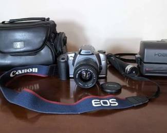 Canon EOS Rebel G11 And Polaroid Instant Camera