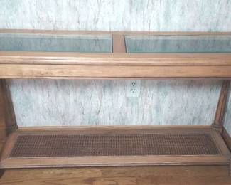 Glass Top Console Table