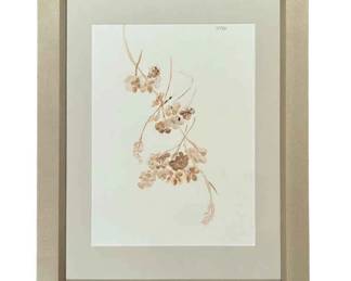 Original Botanical Watercolor, Signed