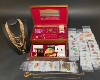 Jewelry Box And Costume Jewelry