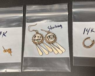 Sterling And Gold Earrings