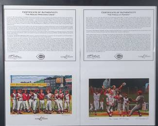 Cincinnati Reds Framed Art By Bill Purdom