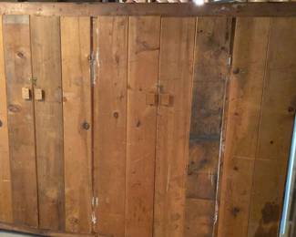 Large Wooden Handmade Storage Cabinet